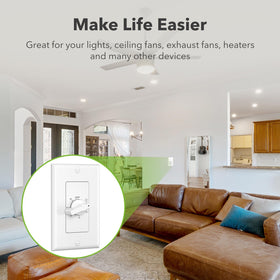BN-LINK wall plate included for quick, clean installation with this timer switch.