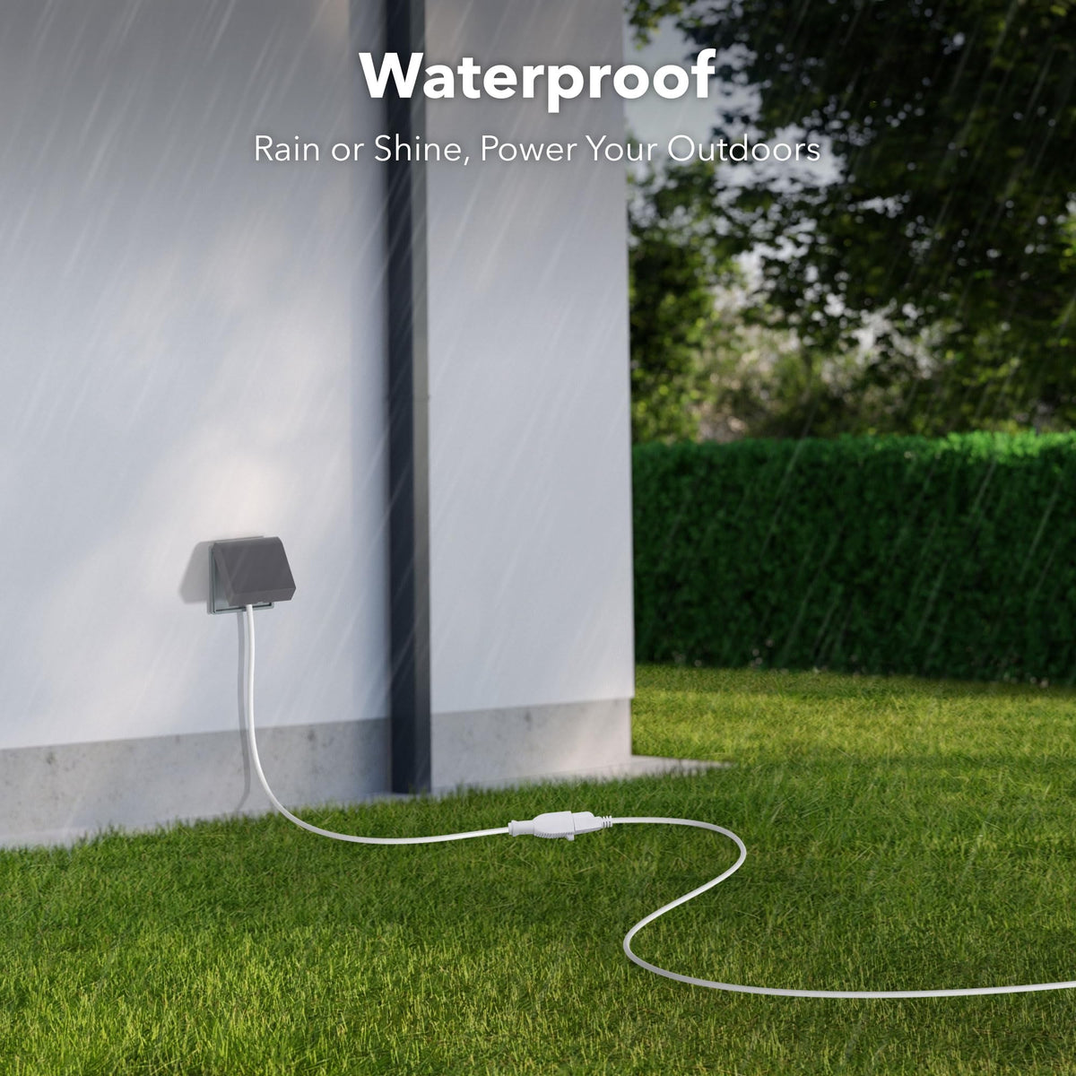 BN-LINK weatherproof extension cord withstands outdoor conditions up to 167°F.