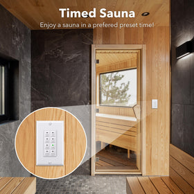 BN-LINK white finish timer blends with most walls.