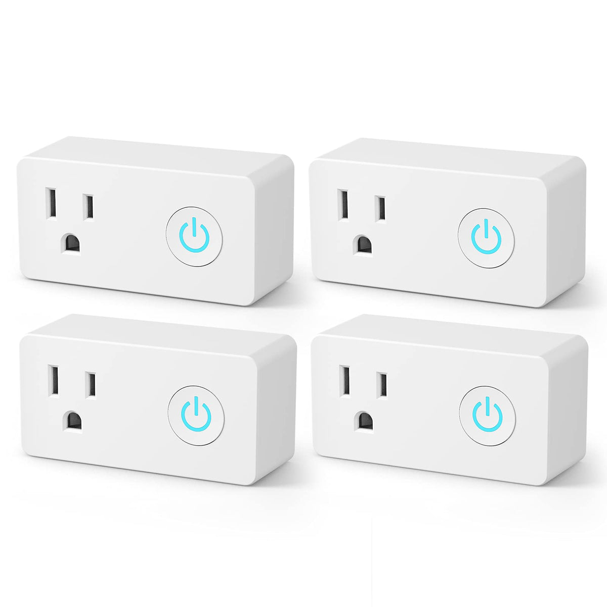 BN-LINK WiFi heavy-duty smart plug outlet front view for easy control of lamps and devices
