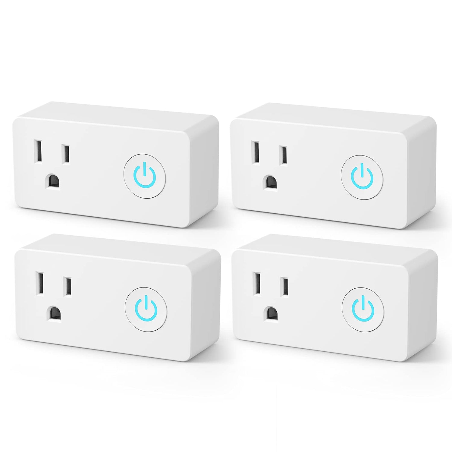BN-LINK WiFi heavy-duty smart plug outlet front view for easy control of lamps and devices