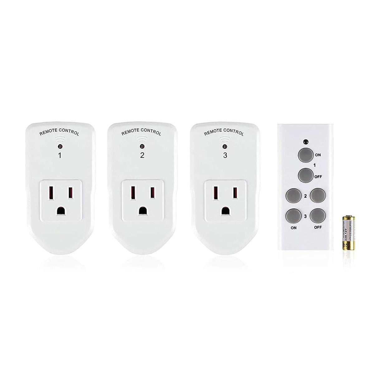 BN-LINK wireless remote outlet kit front view for quick plug-and-play control.