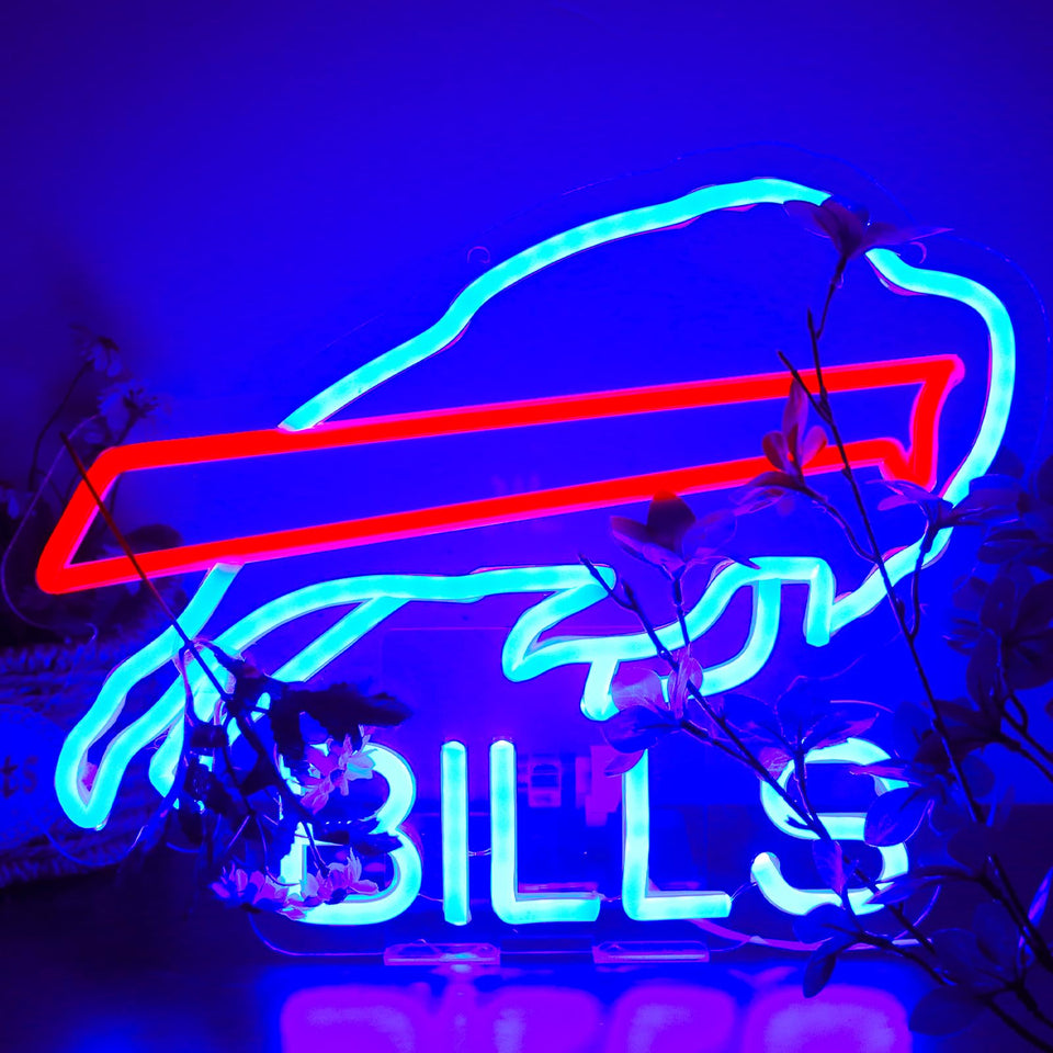 BNBIDEN Buffalo Football neon sign bright wall decor for living rooms and dorms