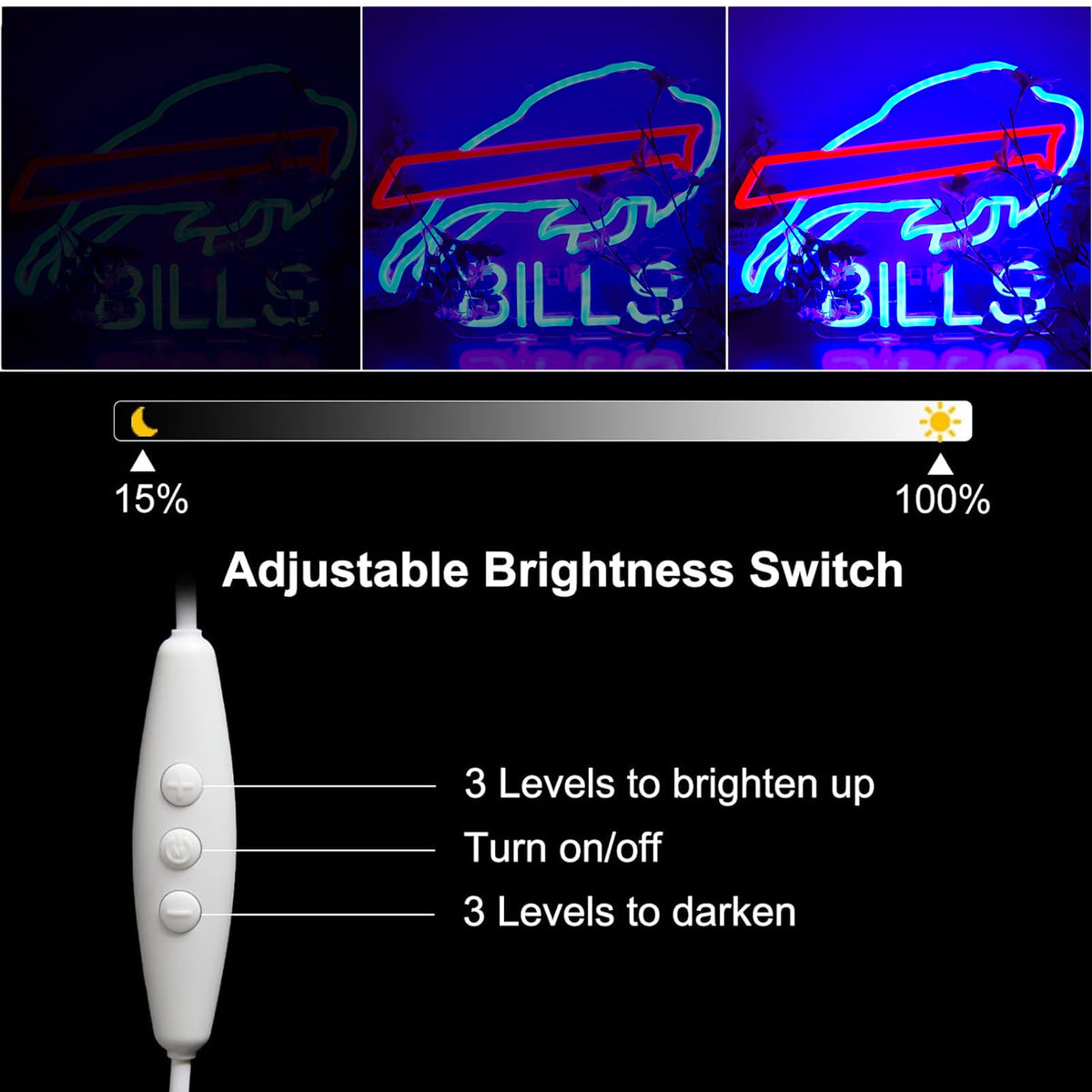 BNBIDEN neon sign enhances bedroom decor with soft, safe LED illumination
