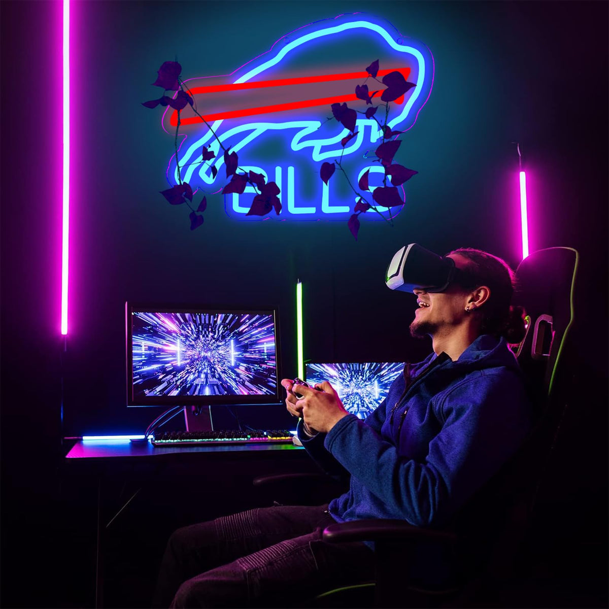 BNBIDEN office wall decor neon sign for mood lighting and focus