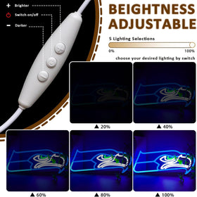 BNBIDEN Seahawks gift idea neon sign brightens bedrooms and man caves.