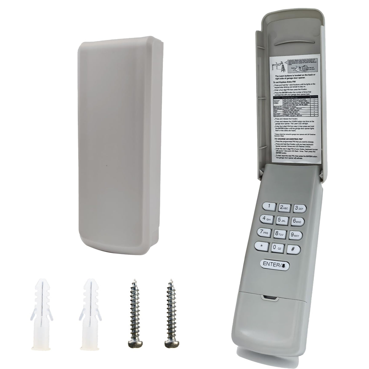 BNRSZ 2026 keypad front view enables quick, keyless entry on compatible openers.