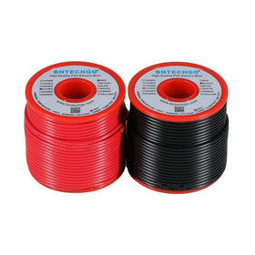 BNTECHGO 22 AWG 1007 solid black wire reel with durable PVC insulation