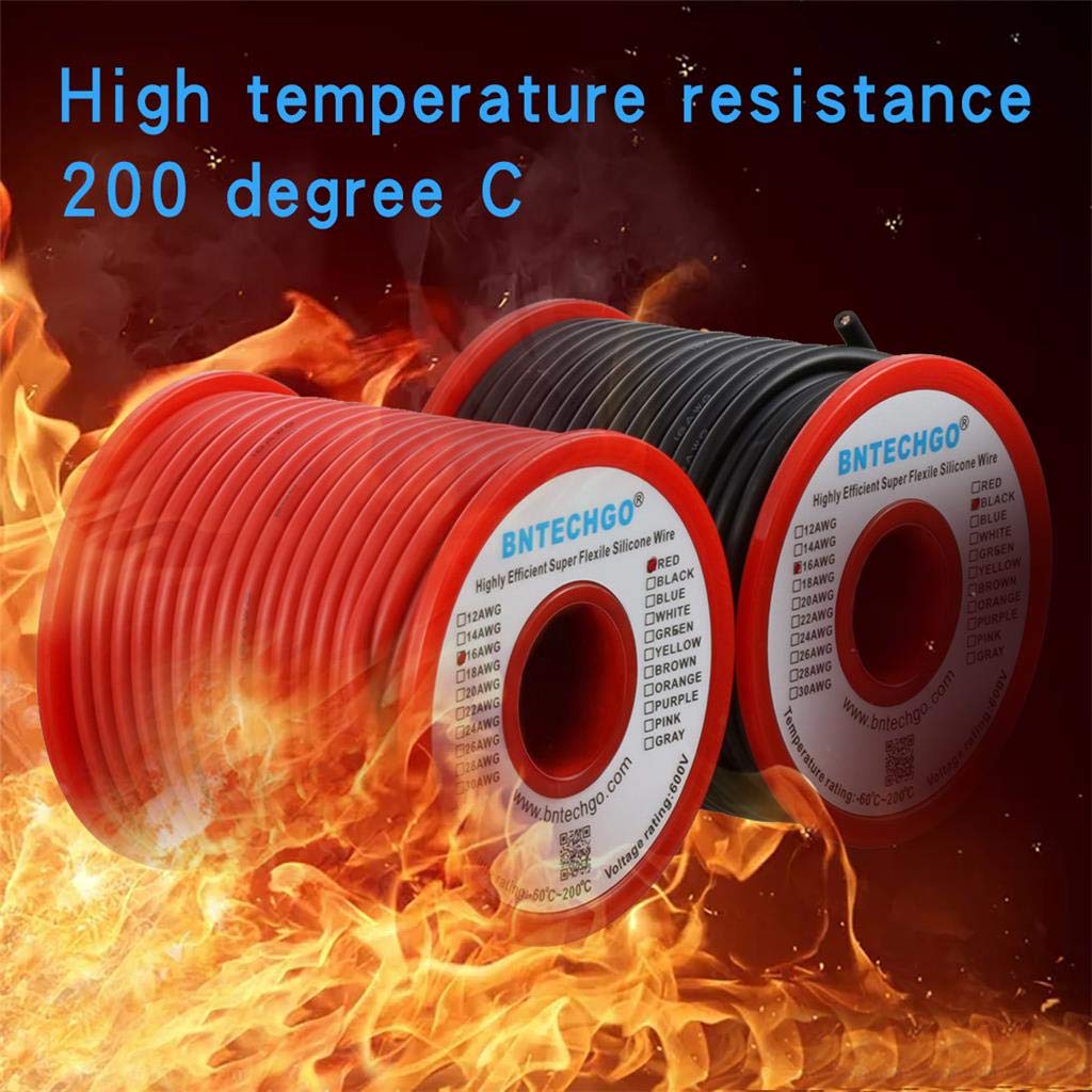 BNTECHGO silicone insulation withstands high temperatures for durable wiring in harsh conditions.