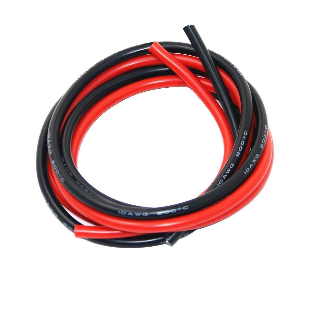 BNTECHGO silicone wire red 10 AWG close-up showing flexible tinned copper core for reliable soldering