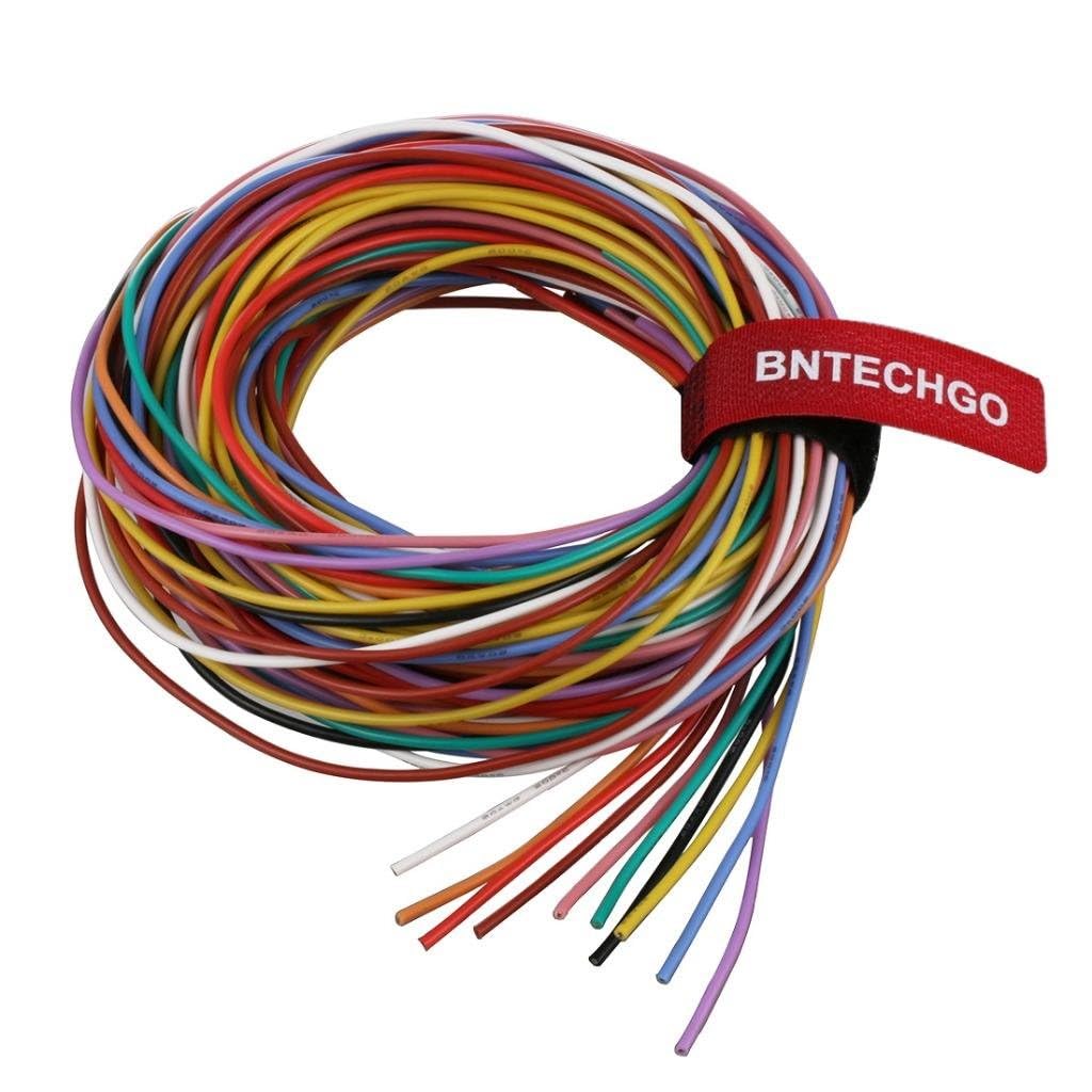 BNTECHGO 20ga silicone wire kit red, flexible insulation ideal for hobby soldering and quick wiring