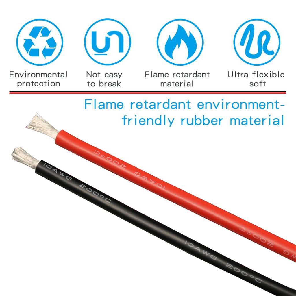 BNTECHGO red black wire kit image illustrating dual color set for easy polarity identification