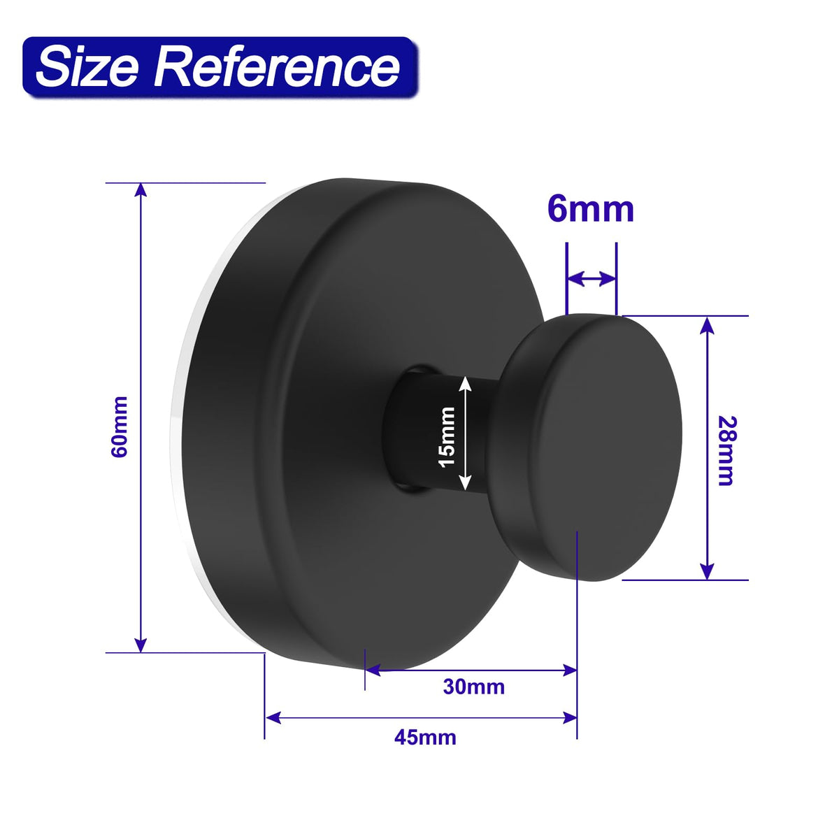 Bntuk hooks on glossy surfaces suitable for tiles, mirrors, and glass.