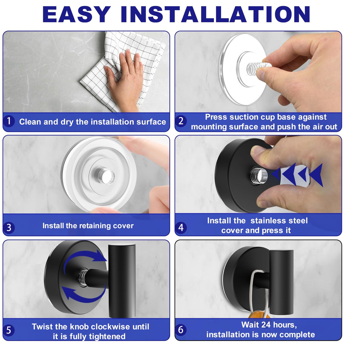 Bntuk rustproof hooks resist corrosion on stainless steel surfaces.