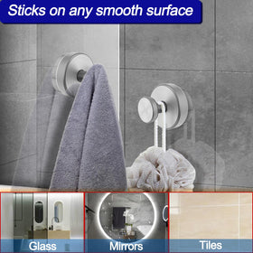 Rustproof stainless steel shower hooks from Bntuk resist steam and splashes