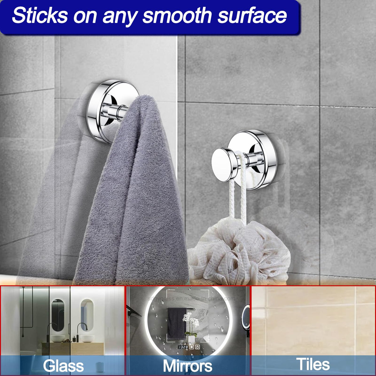 Bntuk suction cup hook on mirror keeps essentials within reach