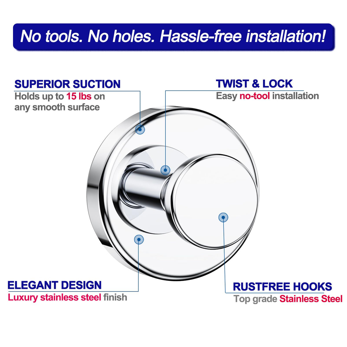 Bntuk rustproof hook withstands humidity and daily use