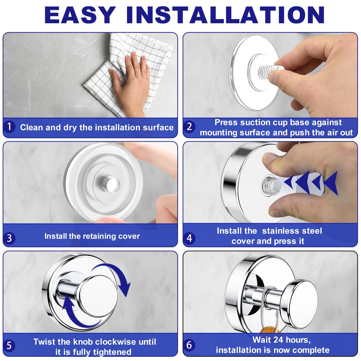 Bntuk suction cup hook on tile surface holds coats easily