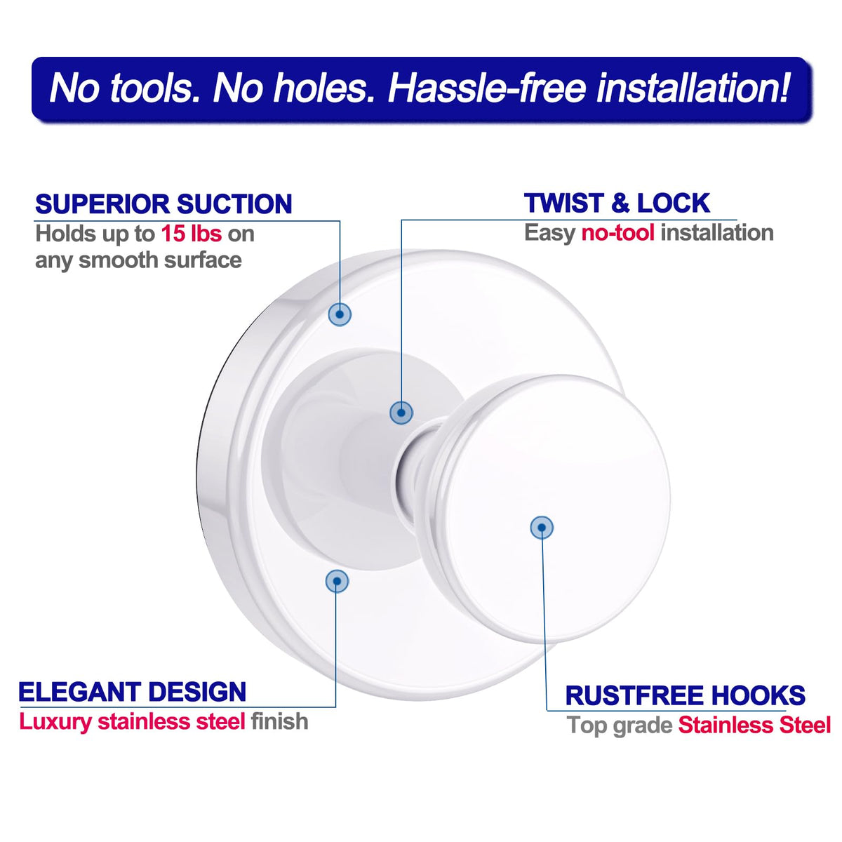 Bntuk suction cup hook towel use case for bathroom organization