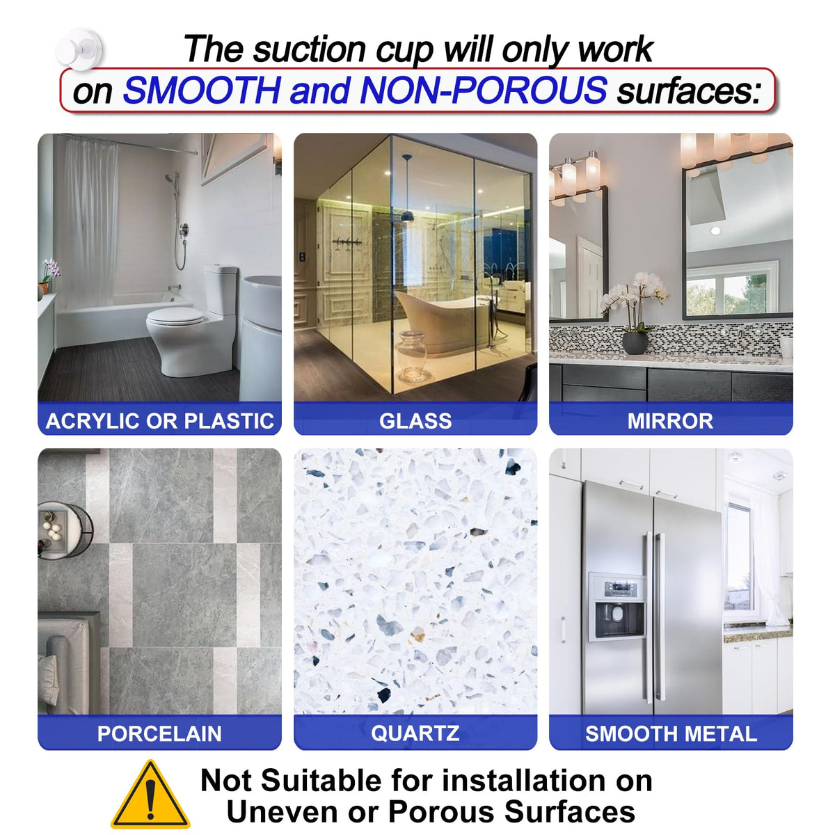 Bntuk suction cup hook wall suitable for smooth non porous surfaces