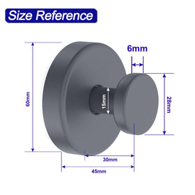 Bntuk grey finish hooks fit modern bathrooms with sleek appeal.