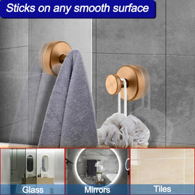 Bntuk removable towel hook on bathroom mirror for robe storage