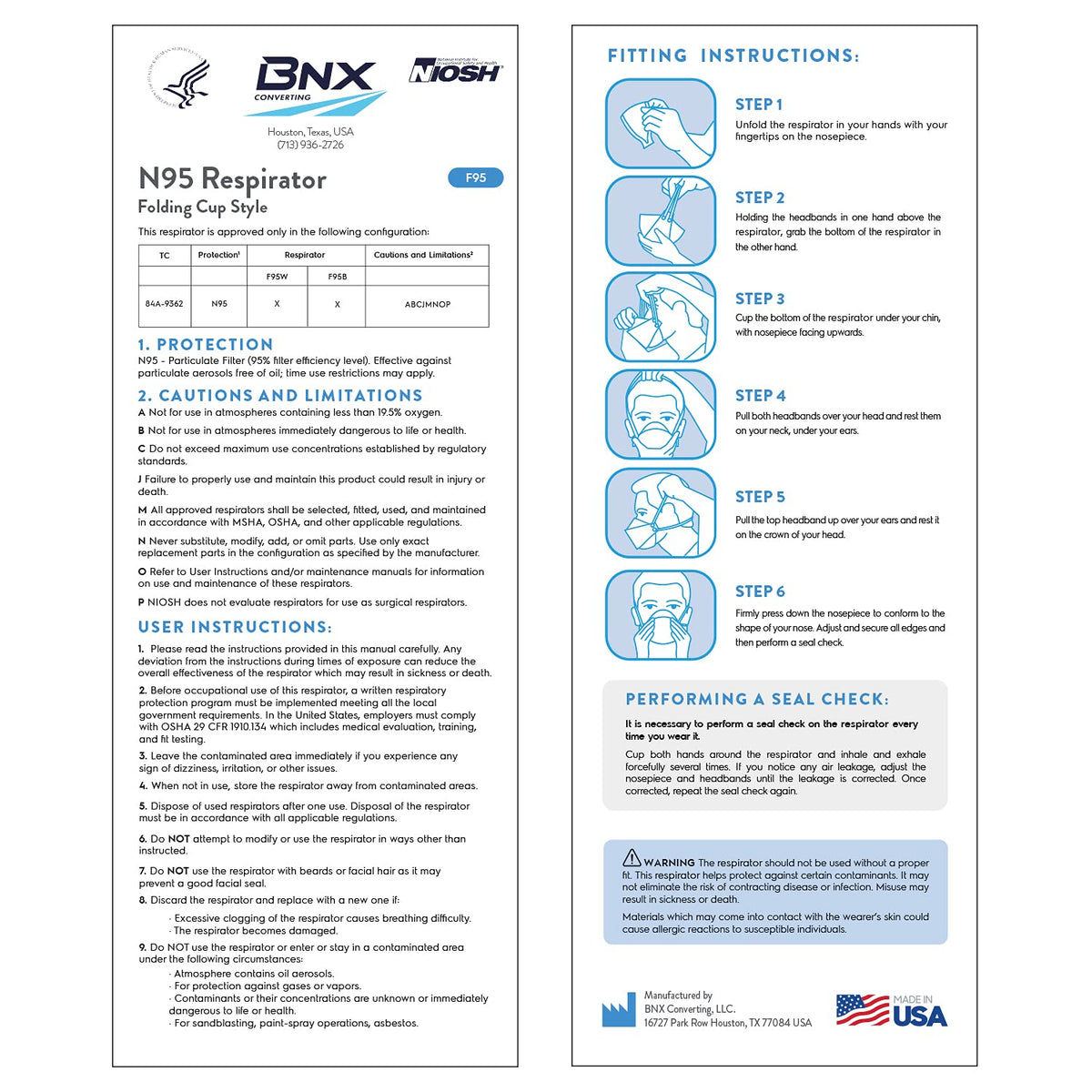 BNX N95 mask comes in 50-pack for bulk convenience.