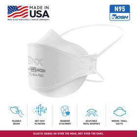 BNX N95 mask tri-fold design enables compact storage.