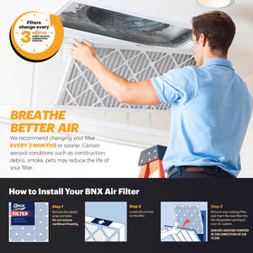 BNX TruFilter MERV 11 close-up indicates strong filtration with airflow balance.