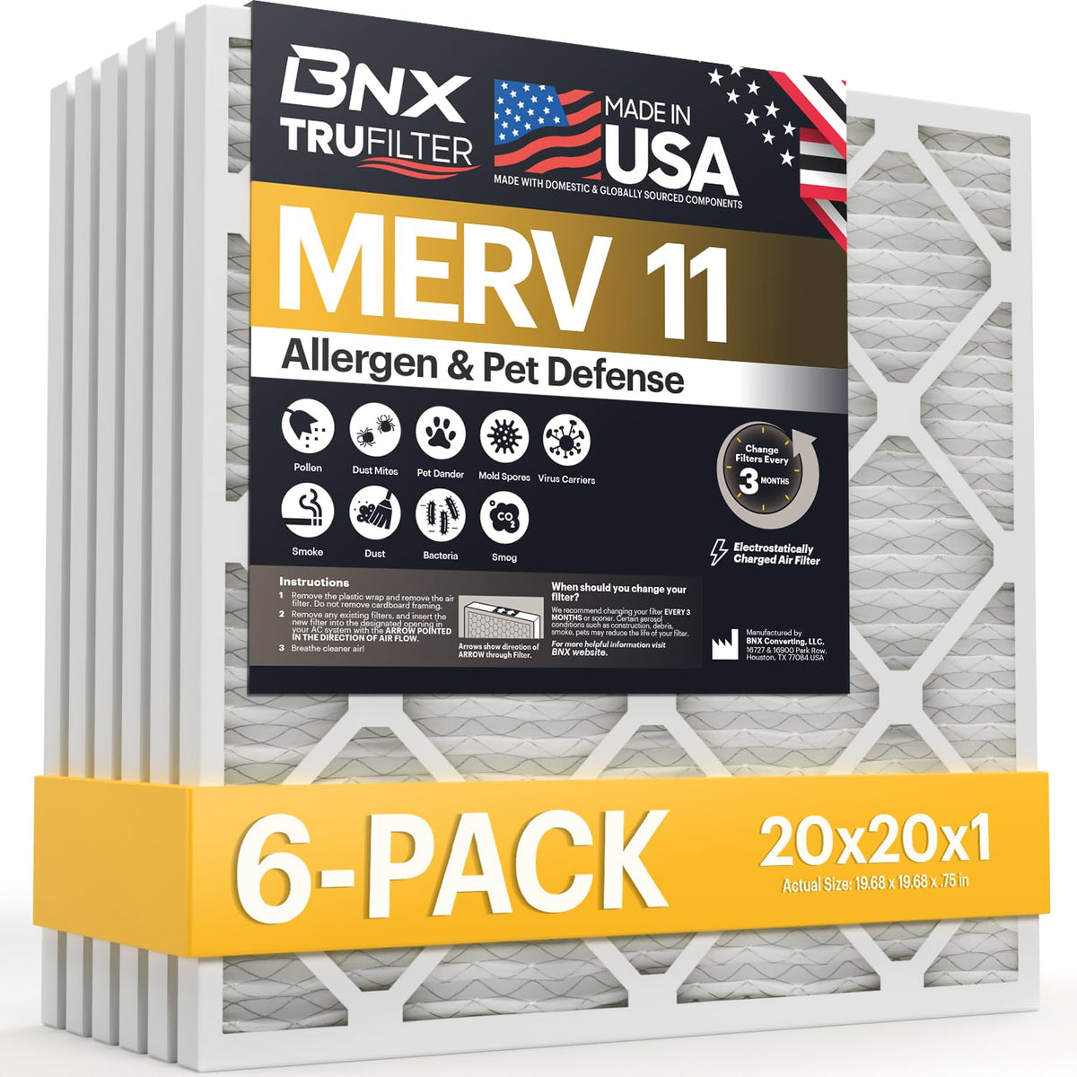 BNX TruFilter filter pack ready for installation, supporting cleaner indoor air.