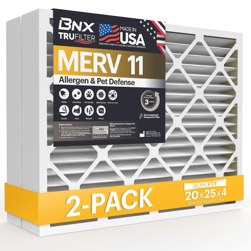 BNX TruFilter 2-pack packaging ready for quick home installation.