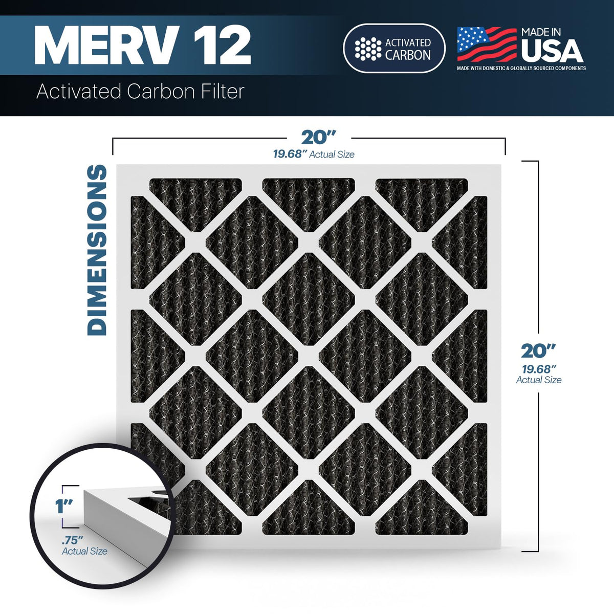 BNX TruFilter activated carbon layer reduces odors in the home.