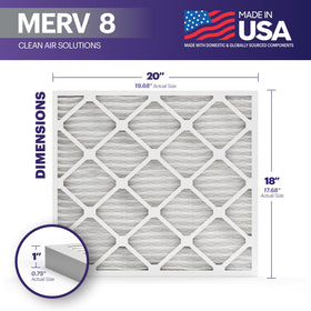 BNX TruFilter 18x20x1 frame showcasing recyclable packaging and sustainable manufacturing