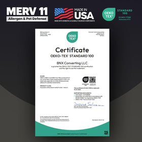 BNX TruFilter MERV 11 rating visual sign and detail