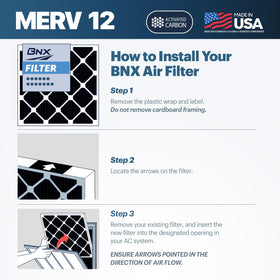 BNX TruFilter packaging with care instructions for correct replacement.