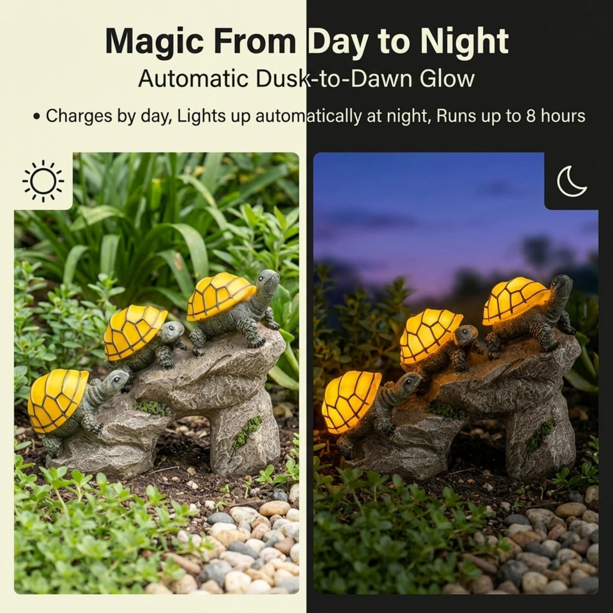Bo-Toys eco-friendly solar-powered garden decor reduces energy use and costs.