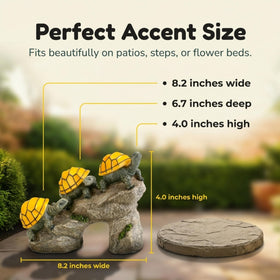 Bo-Toys turtle shell glow creates warm ambient lighting for patios and decks.