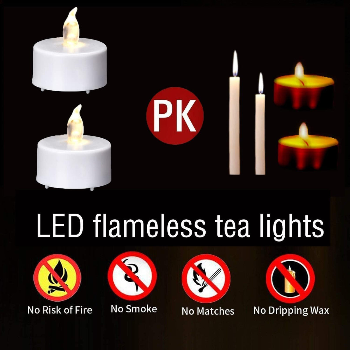 Boakboary tea lights fit jars, lanterns, and vases.