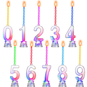 Boao LED number candles with a transparent shell for versatile cake toppers.