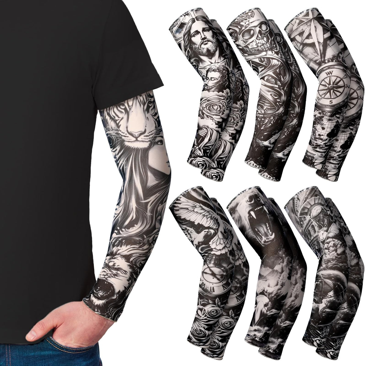 Boao long-fingerless arm cover offering easy wear during workouts.