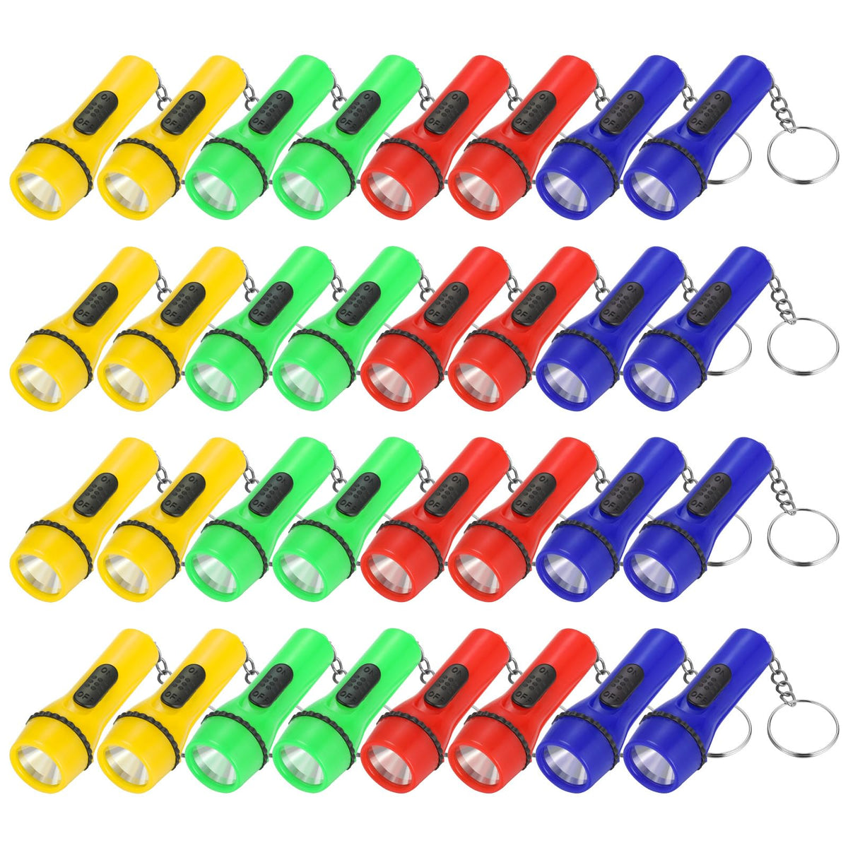 Boao mini flashlight keychain packaging bulk gift-ready with 48 pieces
