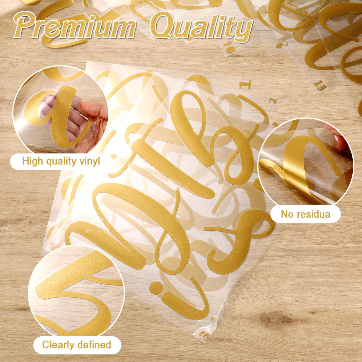 Boao gold decal demonstrates easy self-adhesive application