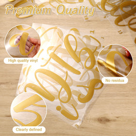 Boao gold decal demonstrates easy self-adhesive application