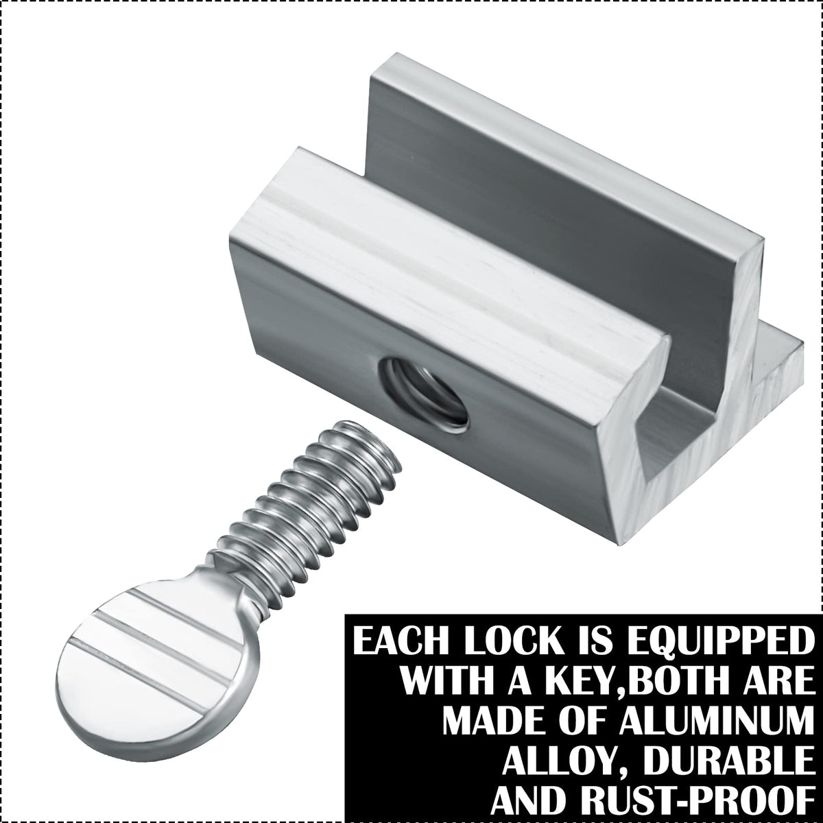 Silver Boao aluminum security lock improves home safety and airflow