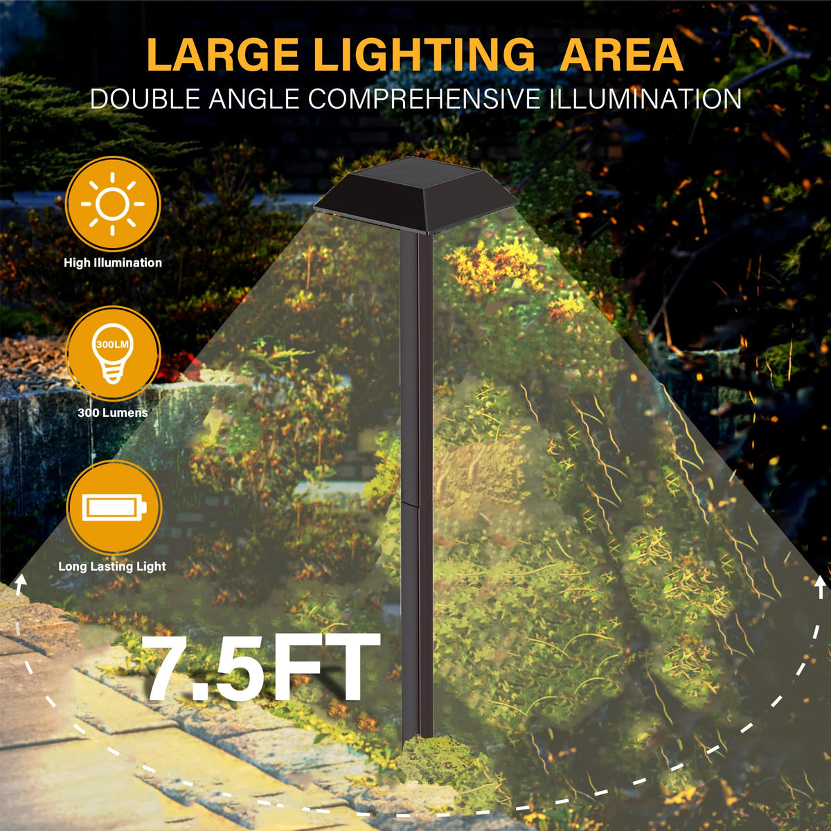 Bobcat Lighting weather-resistant pathway light stays sturdy through rain and wind