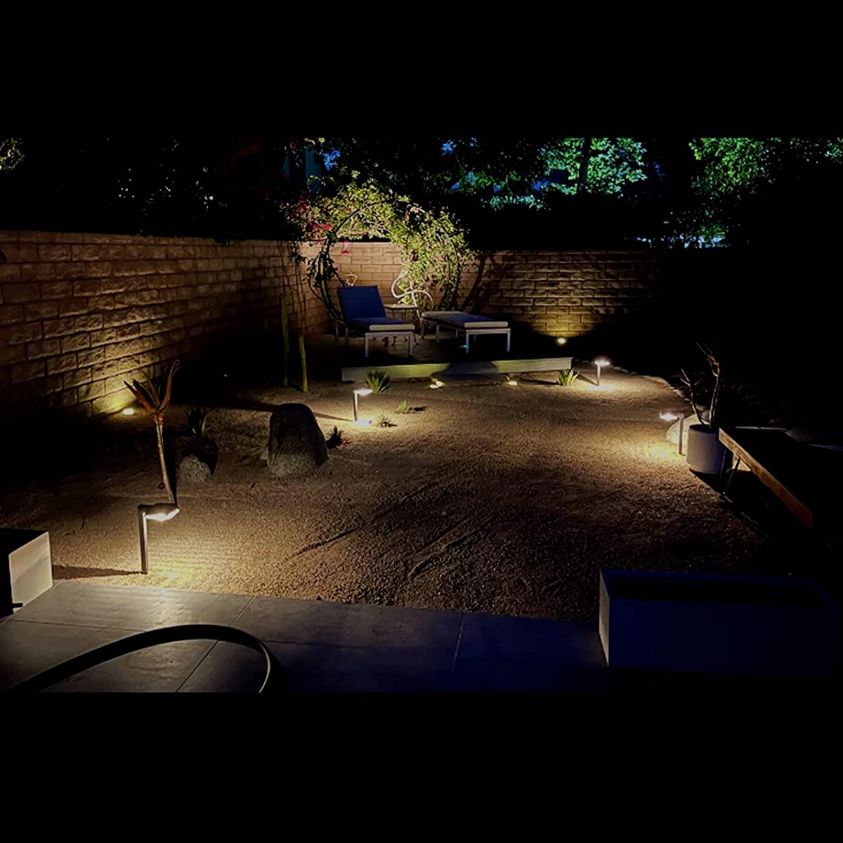 Bobcat Lighting wide pathway coverage brightening walkways and driveways