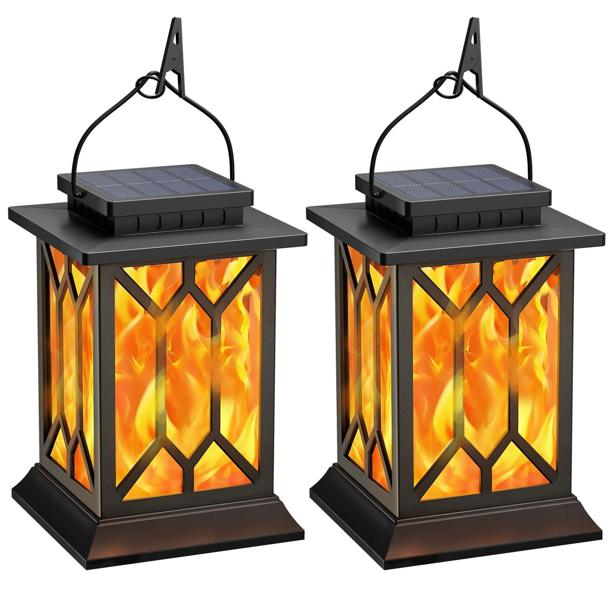 BOBKID solar flame lantern adds cozy ambiance to patios.