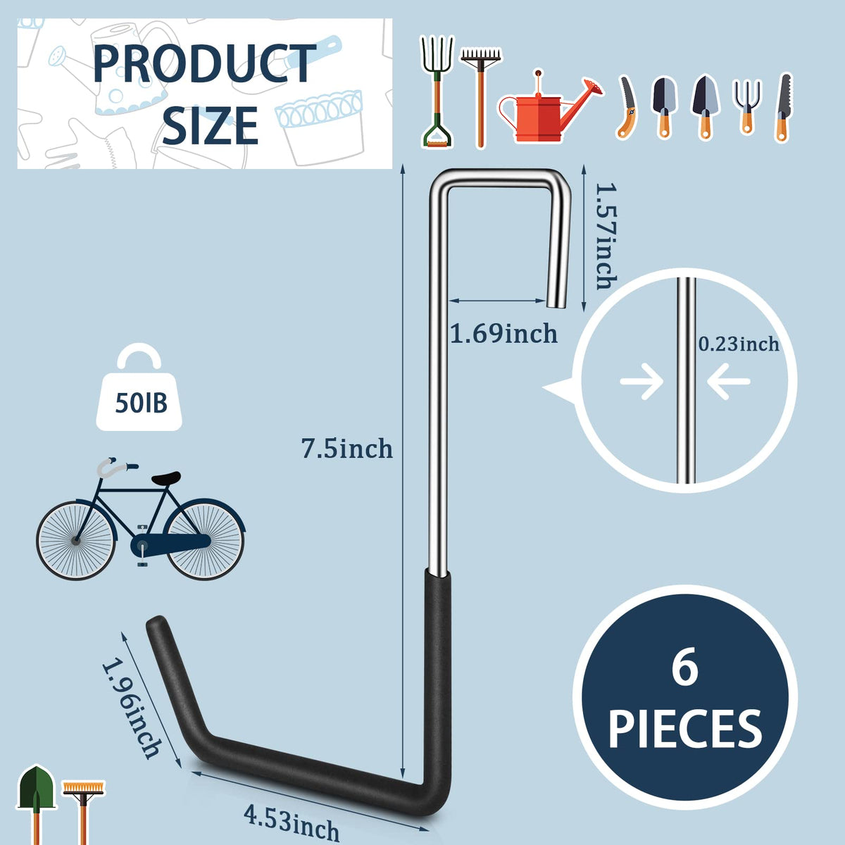 BOBOKA vinyl-coated ladder hook protects ladders from scratches
