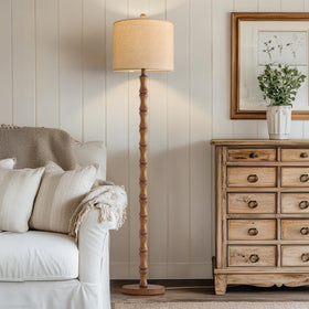 BOBOMOMO 62in rustic floor lamp corner placement suits sofas or beds.