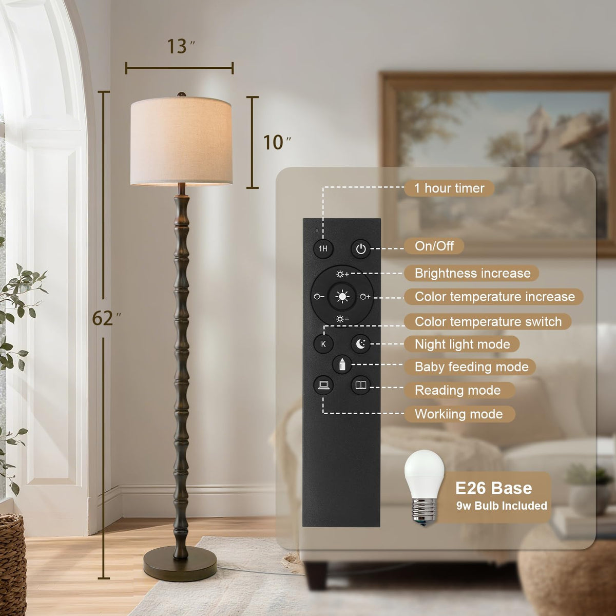 BOBOMOMO lamp demonstrates 3000K, 4500K, and 6000K color temperatures